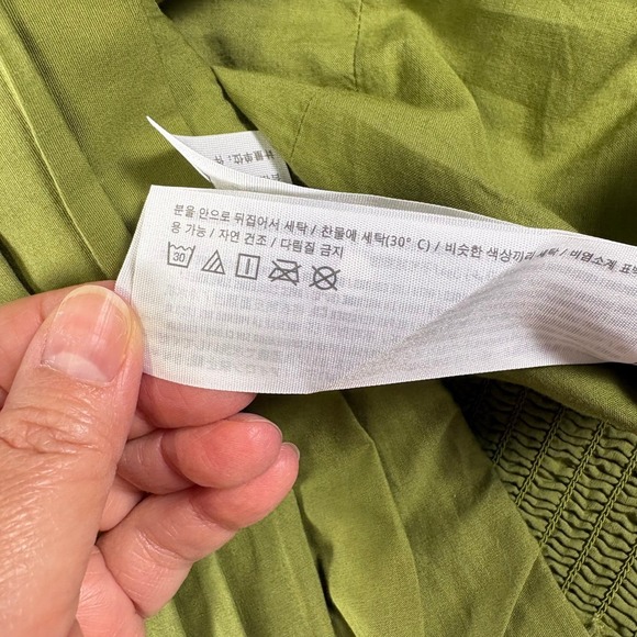 NWT Abercrombie Fitch Ruched Square Neck Puff Sleeve Crop Top S Green Peasant - Picture 7 of 8